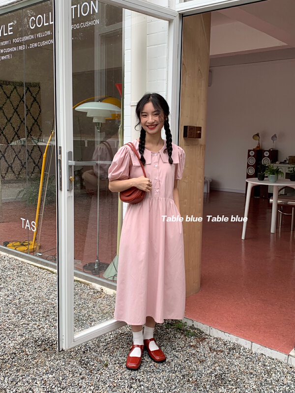[table blue] Korean retro sweet dress 6186\lsw