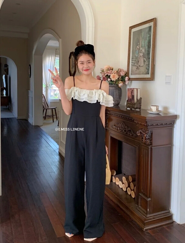 [Imiss] French high-grade Ruffle lace Jumpsuit cx10119\lsw