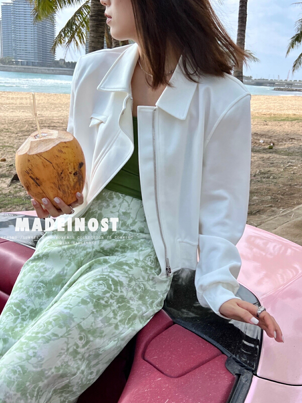 New year in early spring! [OSHA madeinost] light European shoulder pad loose and simple knitted Baseball Jacket 86098\ll