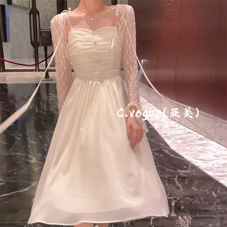 [c.vogue] Korean soft and pure dress + fashionable and versatile sunscreen suit 3810\pcz