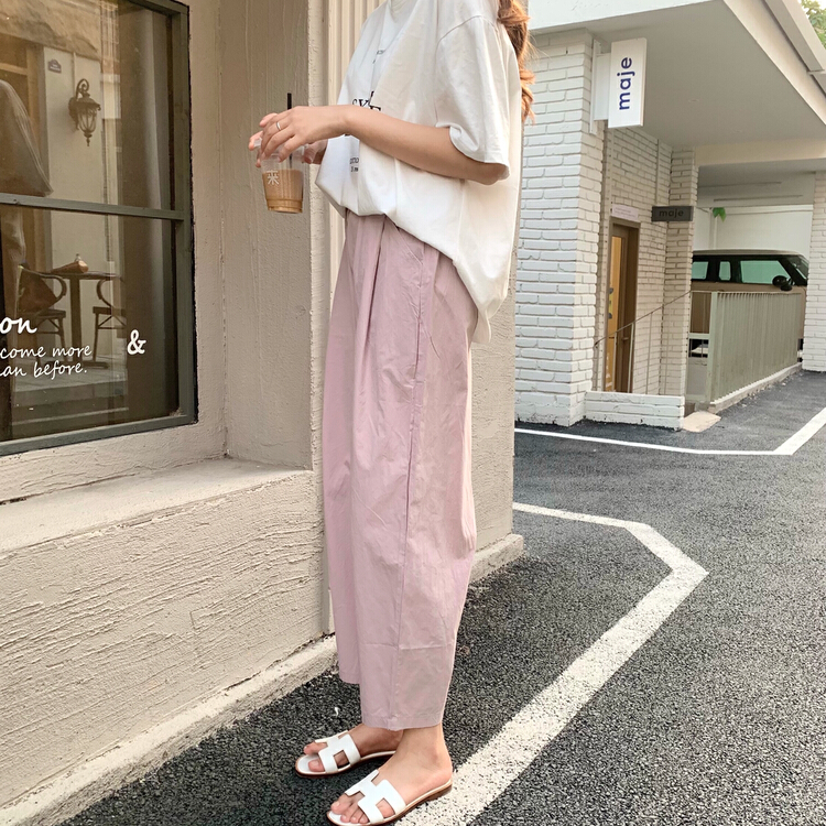 [ycnana] comfortable and versatile elastic waist casual pants 83891\lsw