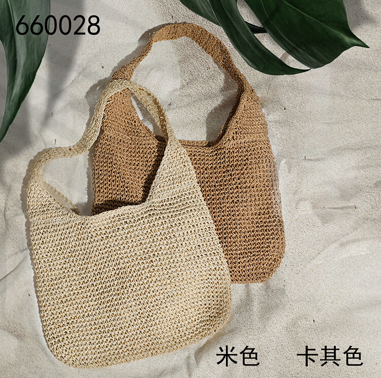 [original three element clothes] simple woven Lafite shoulder bag 660028