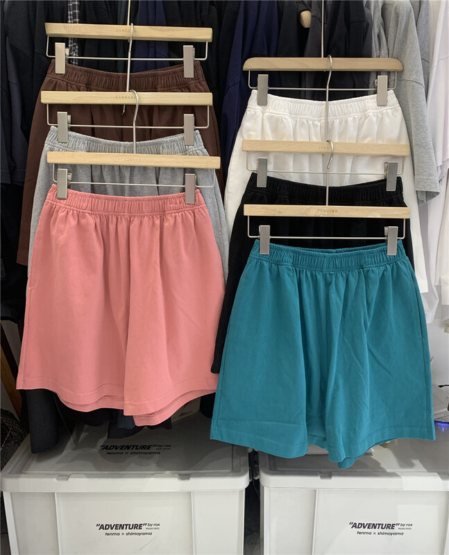 [sanbara] elastic waist slim fashion casual shorts 9523-1\lsw