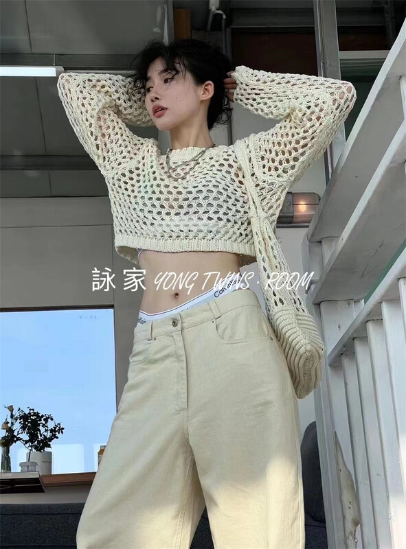 [Yong swimmer] big brand simple short hollow out design shirt (with bag) 073\t