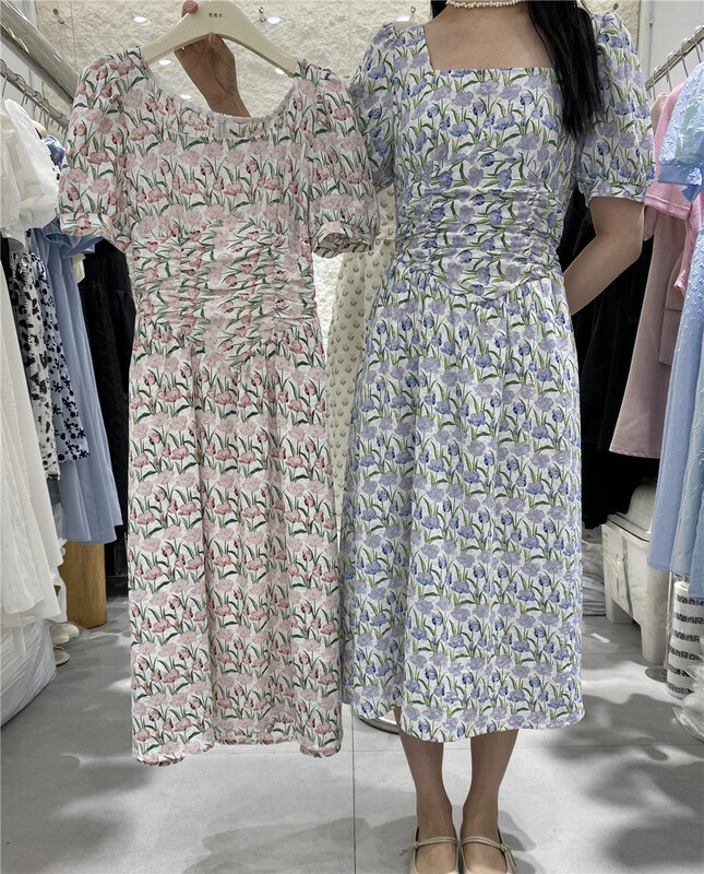 [vanroi Fanluo clothes] hanshufang collar floral dress 81089\hjy
