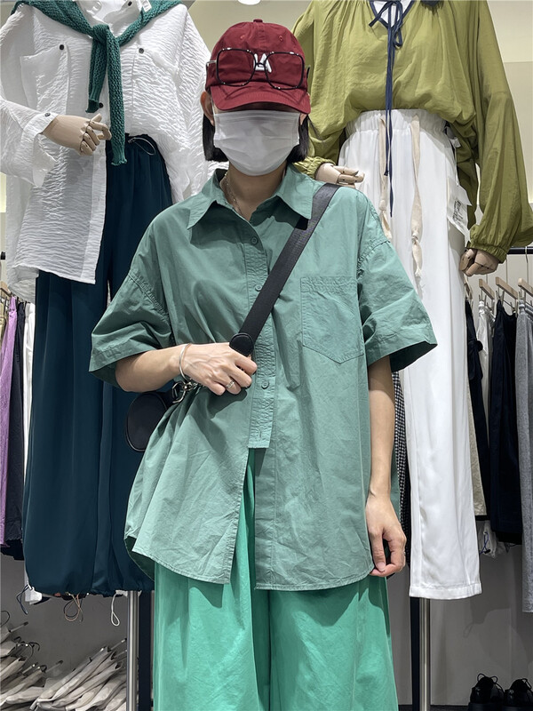 [original by hnhl] single breasted comfortable Korean shirt (only selling shirts) 0008\l