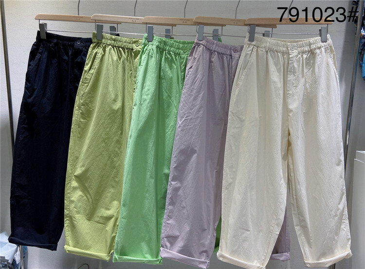 [ninestone nine stones] elastic waist comfortable clean casual pants 791023\l