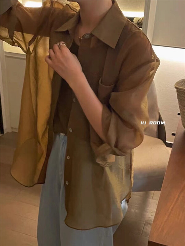 【IU ROOM】防曬單排扣寬鬆簡約襯衫  2157#  XYY