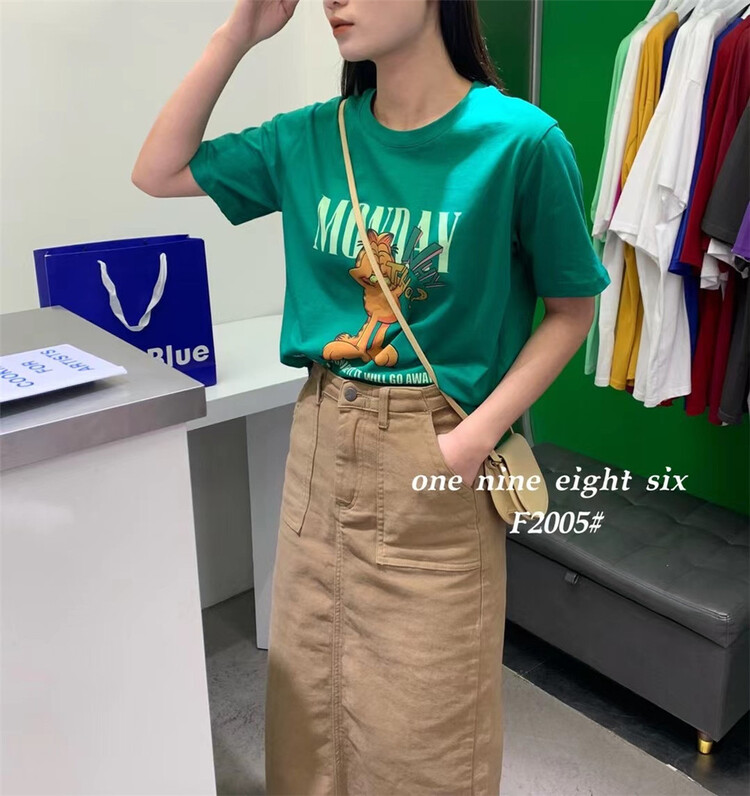 [1986] casual letters versatile printed short sleeve T-shirt ys1-2005\xyy