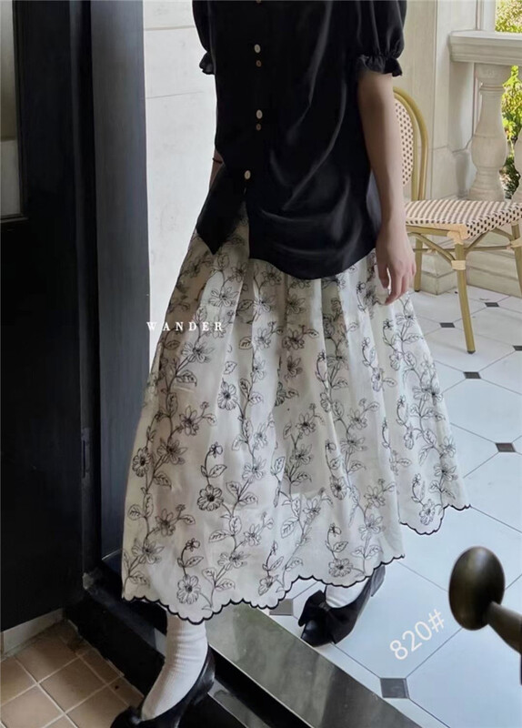 [thousands of popular products] soft skirt with broken leaves and flowers ys1-820\hjy