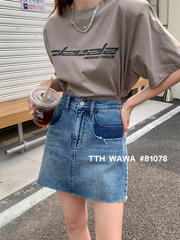 [Wawa] Korean casual versatile skirt 81078\ozq