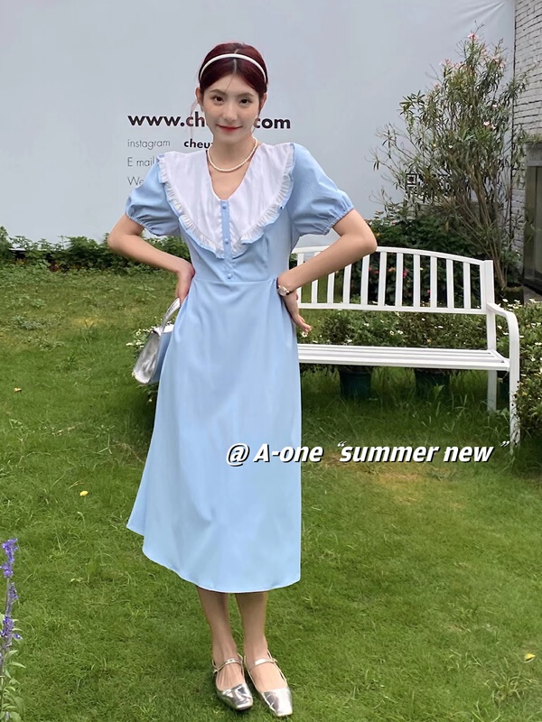 [A-One] Korean lady high waist dress 22177\hjy
