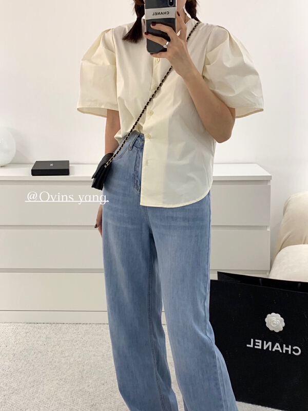 [ovinsyang] V-neck shirt y8225