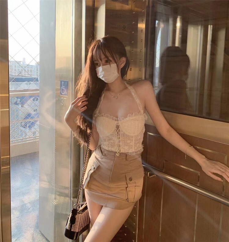 [goblin] solid color high waist work dress skirt 22223\pcz