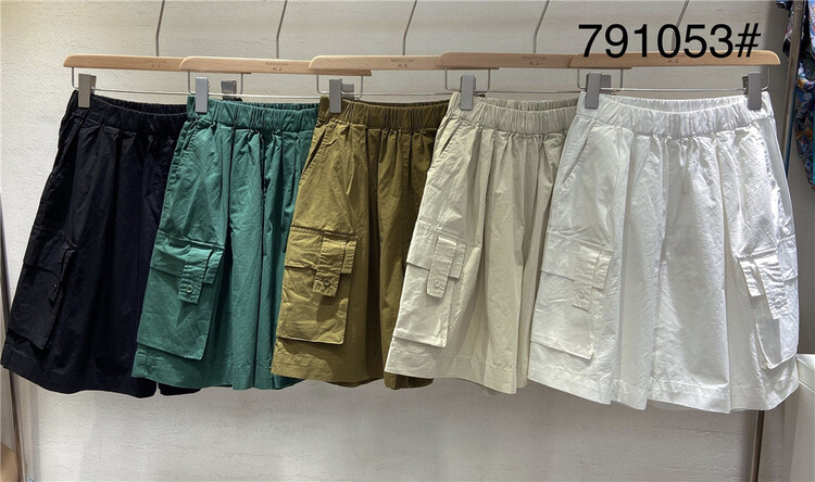 [ninestone nine stones] versatile clean elastic waist comfortable casual shorts 791053\l