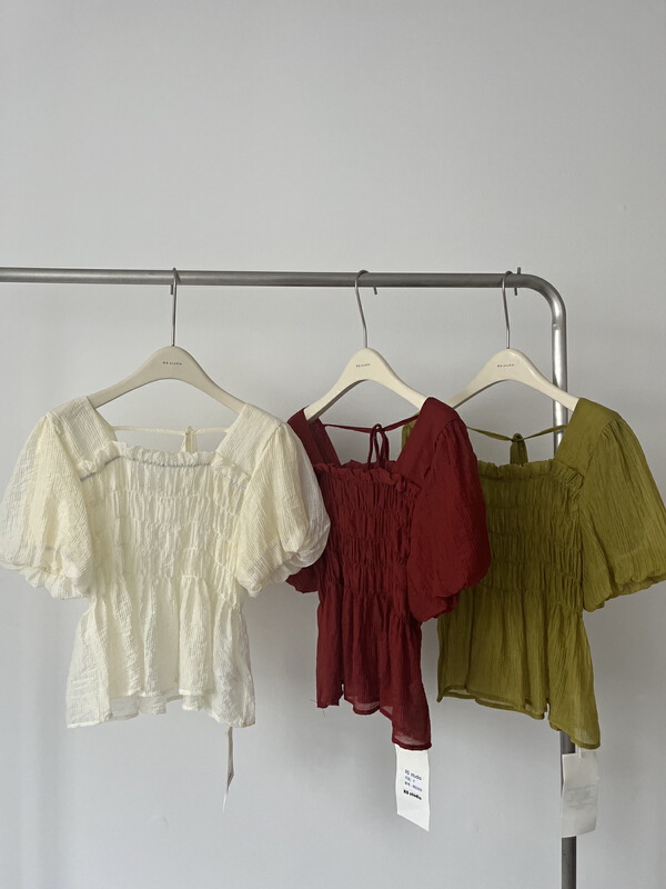 [RS] simple square neck fashion shirt rs2353\xyy