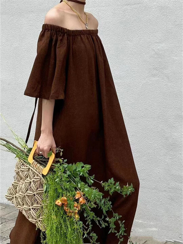 [Hera] Korean simple off shoulder dress (with belt) 22142\l