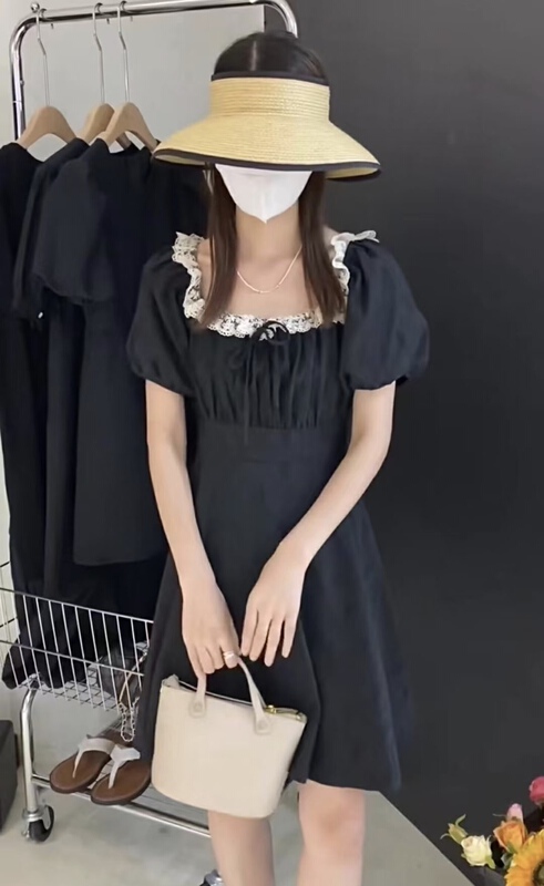 [the most] French Style Lace patchwork dress 9618\hbx