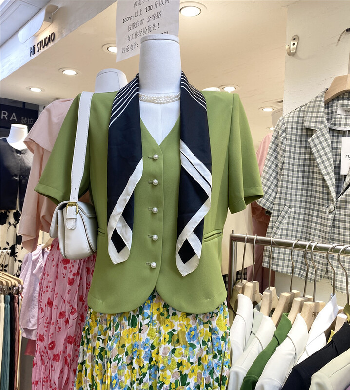In early summer! [Fuyue] Korean style pearl button jacket (excluding skirt) ys1-22051\hbx