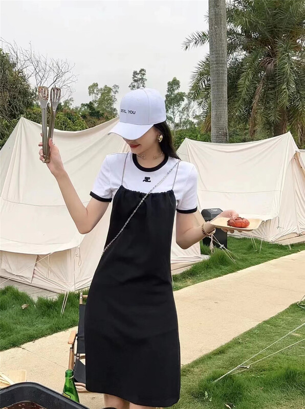 [semi vegetarian] Korean versatile Sling Dress z093\zjy