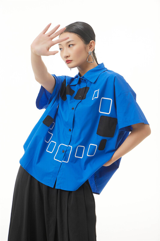 [cyard] color blocking design fashion shirt 9526\l