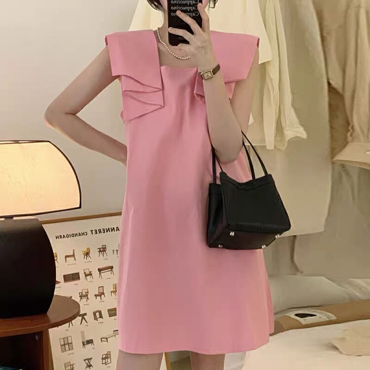 【 bobi 】 solid sleeveless A-line dress 8929\hjy