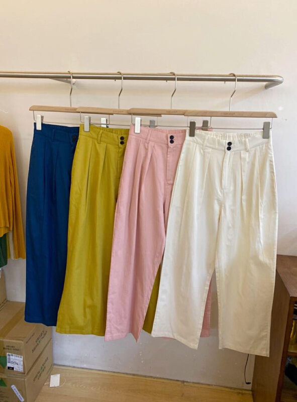 [seek peach] comfortable and versatile simple solid color casual pants 5130\ll