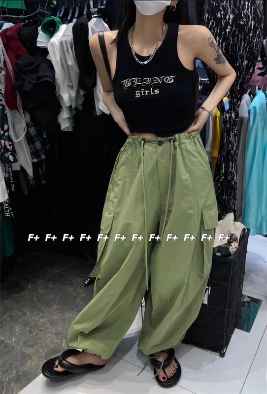 【F】 Fashionable work clothes simple high street casual pants 1380\hbx