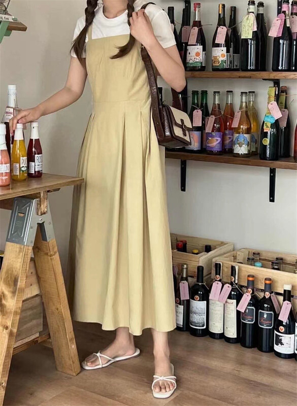 [hi] Korean style waistband vest dress 9780\hjy