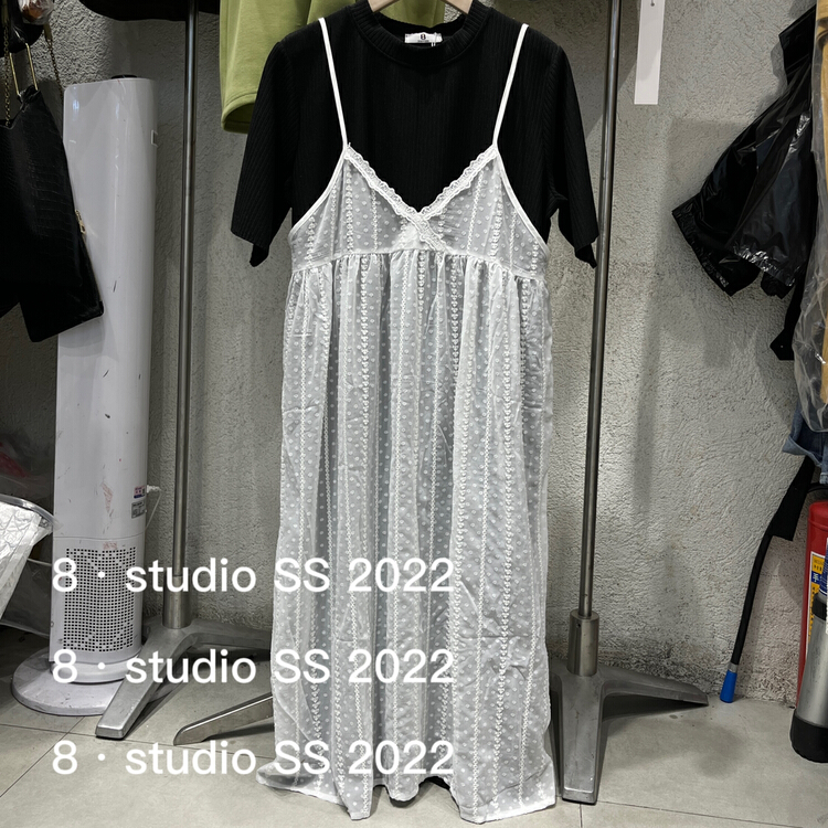 【8】 Lace micro transparent overlay suspender dress (without matching) 9062\y