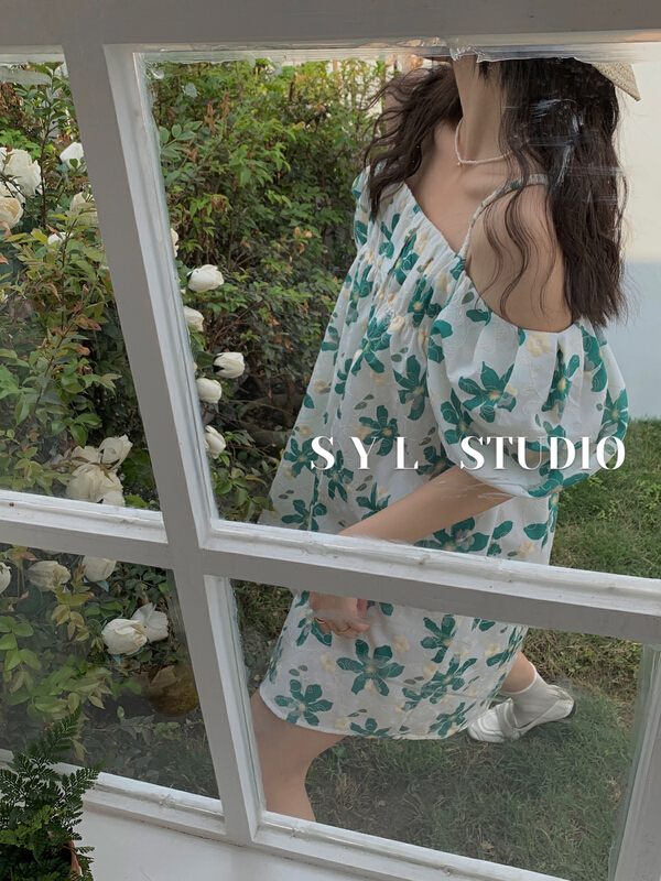 [SYL] off shoulder floral sweet dress (dress only) 5213\l