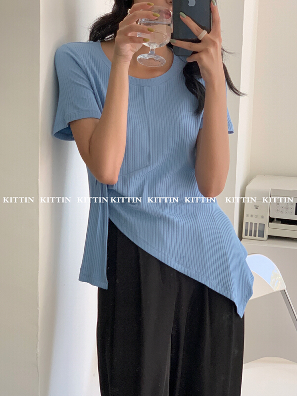 [Kittin] Korean design Short Sleeve T-Shirt 386
