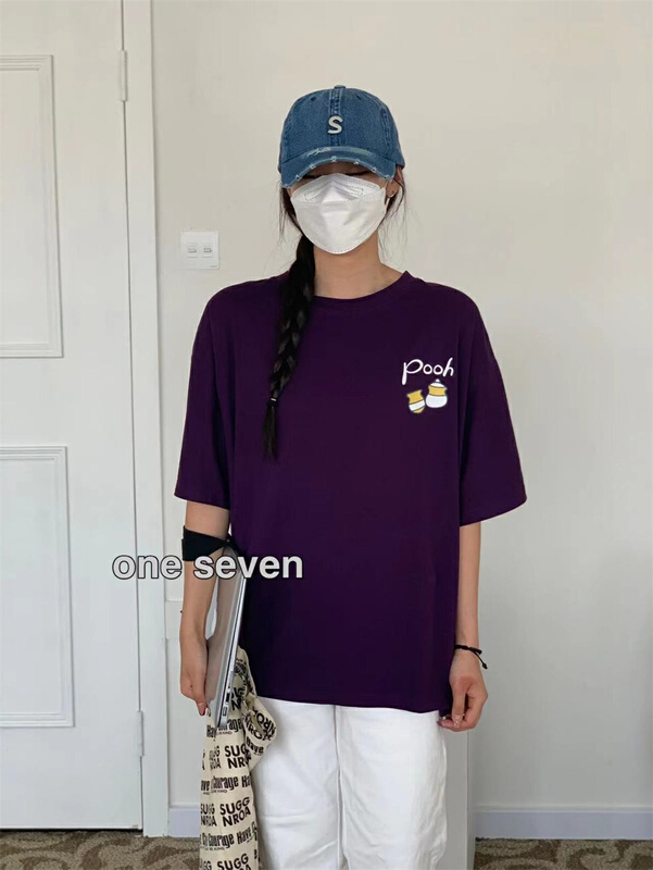 [one seven] Korean versatile loose short sleeve T-shirt 5101\xyy