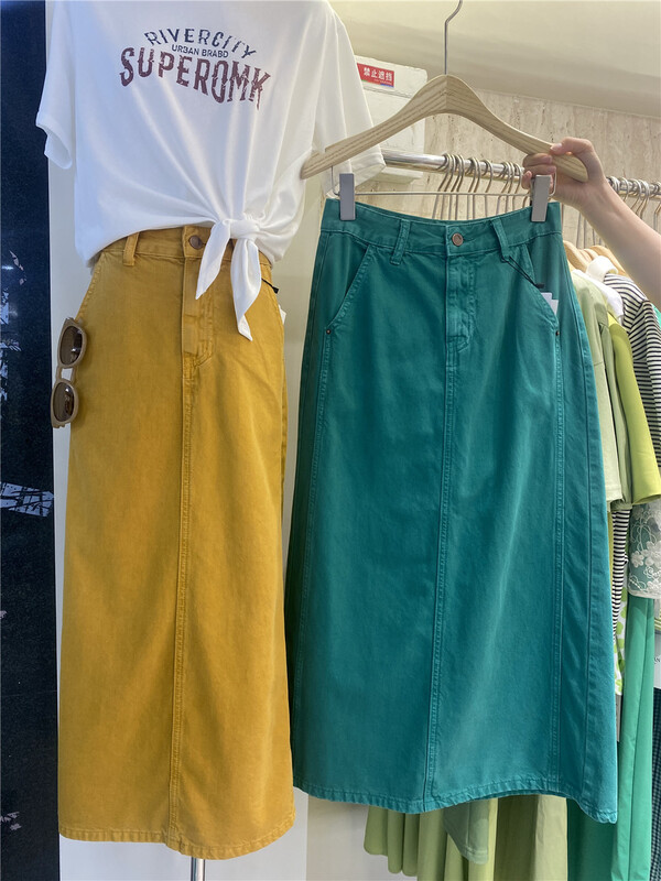 【 Boran silk ran 】 split split slim fashion skirt 7326\lsw