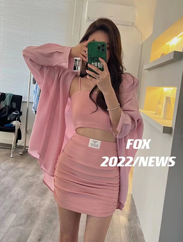 [fox] casual letter printed loose sun shirt 53086-1\wtt