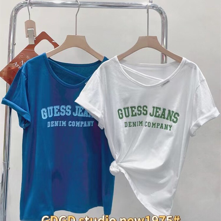[Yuanxi · elements] design print fashion short sleeve T-shirt 1975\\wtt