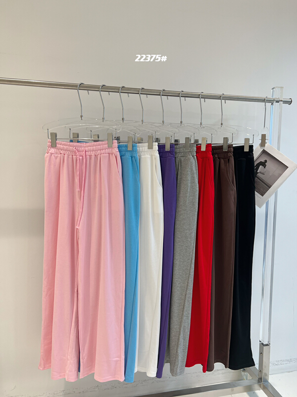 [wu.33] elastic waist comfortable simple casual pants 22375\wtt