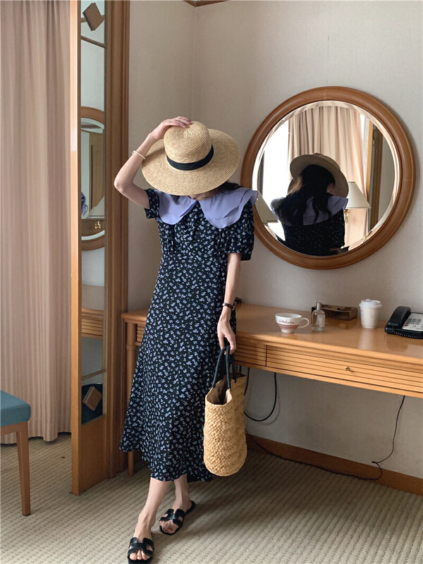 【 bobi 】 French retro fashion dress 8907\hjy