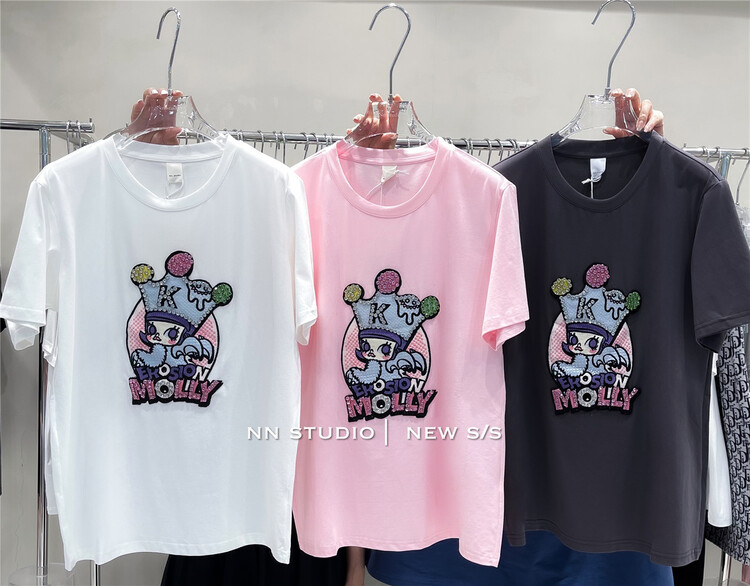 [NN] crown little girl versatile short sleeve T-shirt ys1-8660\xyy