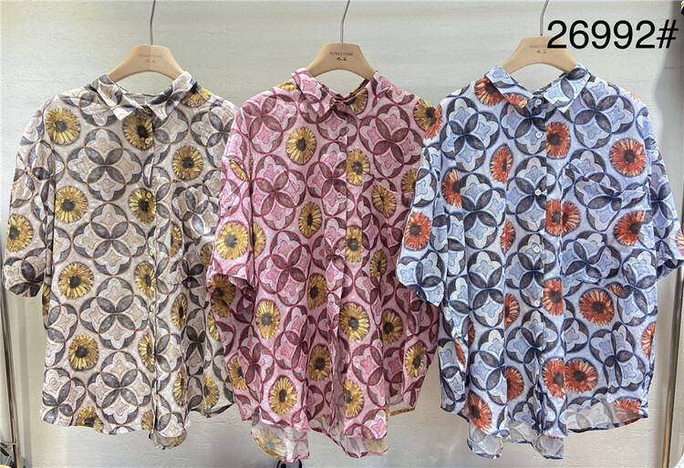 [ninestone nine stones] summer beach resort shirt 26992\l