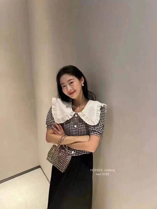 [Han C family] baby collar lady sweet and versatile shirt 6342\pcz