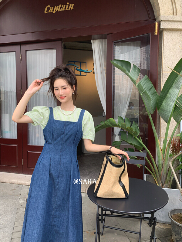 [Sara] Korean simple check shirt 90089