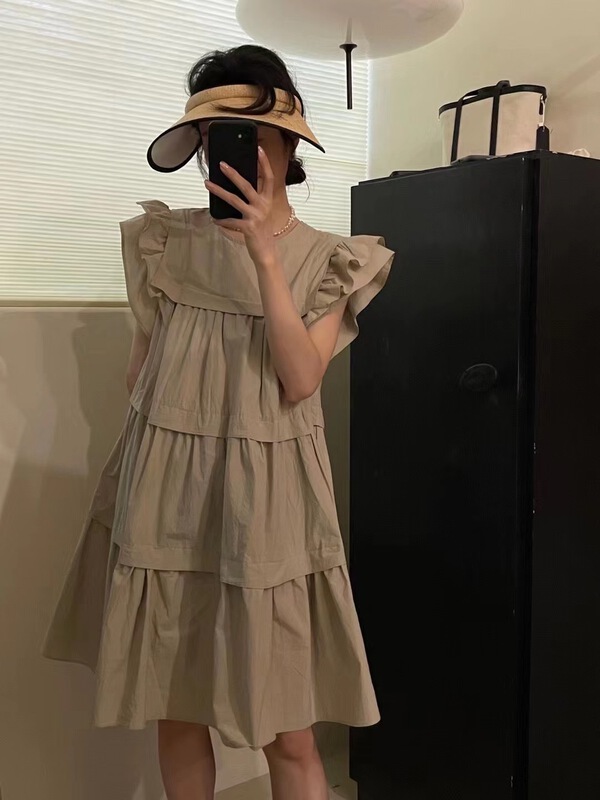 [larti] pleated lady dress 8617\ll