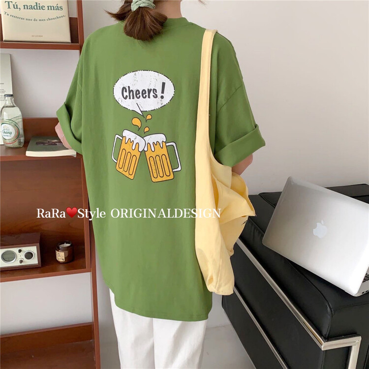 [rara] Unisex casual simple short sleeve T-shirt ys1-79117\lsl