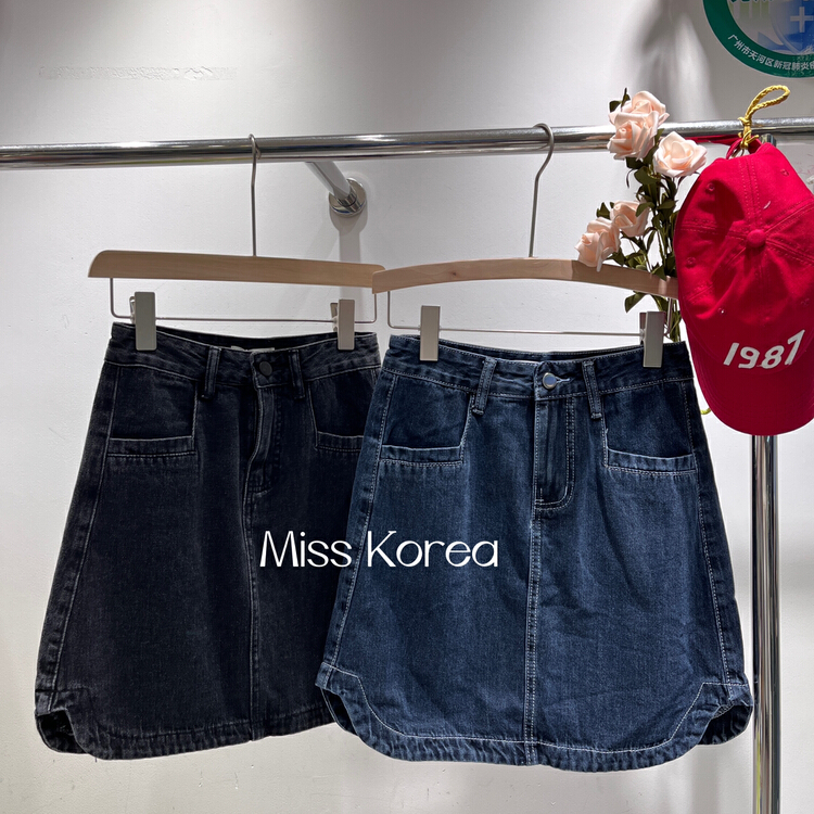 [Miss Korea] fashion 100 pairs of pocket design denim skirt 6886\hbx