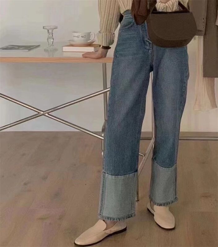 [Zr] personalized pocket straight jeans 9606-1\y