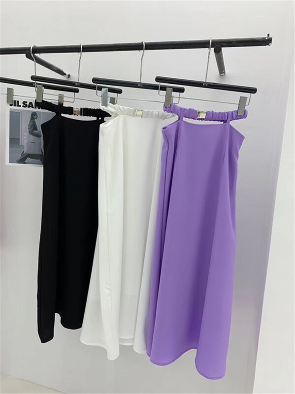 [mix] waist button design solid color versatile skirt ys1-613\wtt