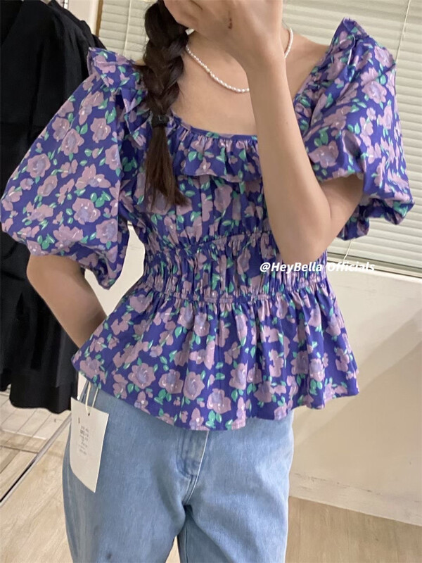 [hey Bella] floral fashion shirt 1626\ll