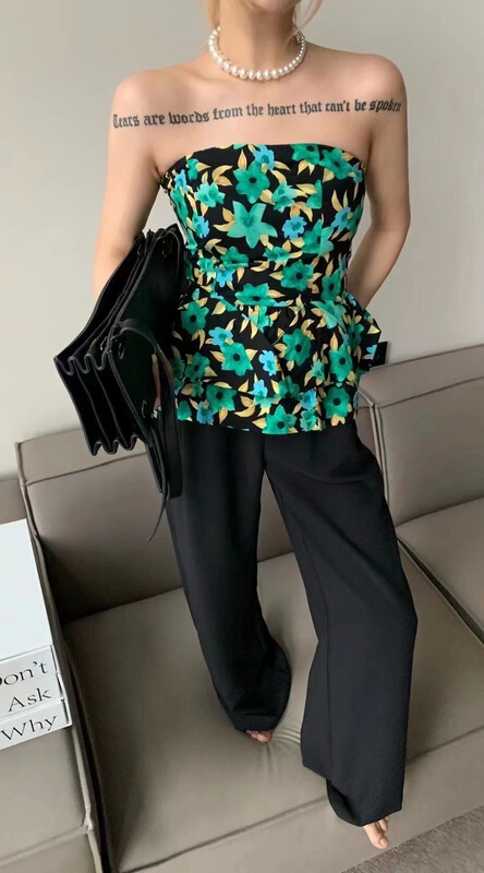 [mix] non slip edge sleeveless flower shirt 0306\wtt