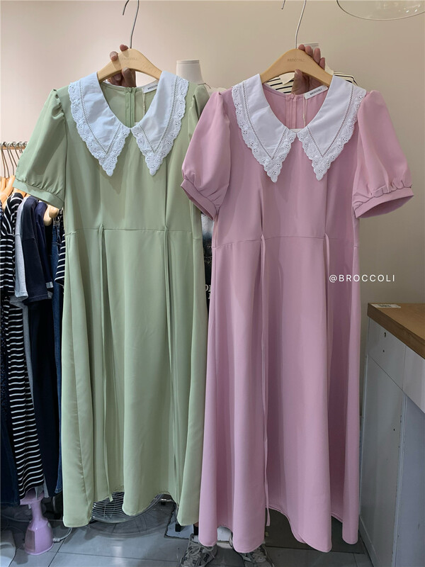 [broccoli] fashion baby collar sweet simple dress 8027\zjy